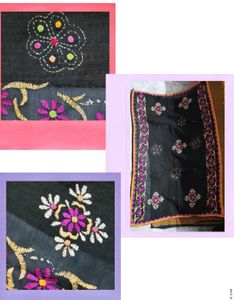 beautiful cotton embroidery saree
