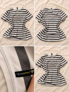 Striped aesthetic y2k oversized T-Shirt