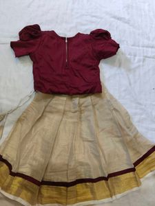 Beautiful Pattu pavada Set for Girls