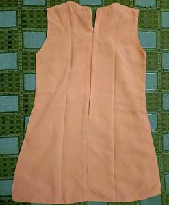 Elegant Peach Embroidered Kurta with Sharara Set