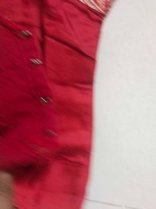 Elegant Red Embroidered Blouse