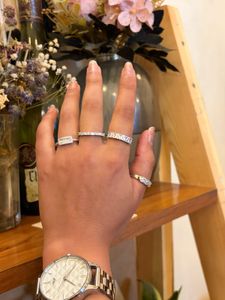 Sparkling Cubic Zirconia Ring Set