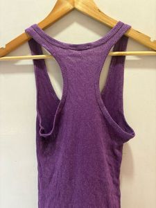 Sparkly Purple Ribbed Tank Top
