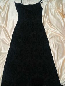 Floral black maxi dress