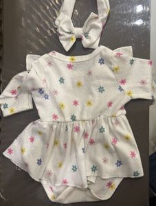 Floral Baby Girl Outfit &amp; hairband