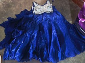 Embellished Choli With Blue Skirt
