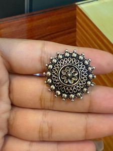 Oxidized Silver Statement Ring