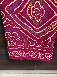 mesh beautiful chunri bhandej saree