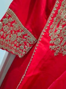 Beautiful Orange Embroidered Kurta Set
