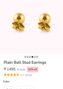 Plain Ball Stud Earrings