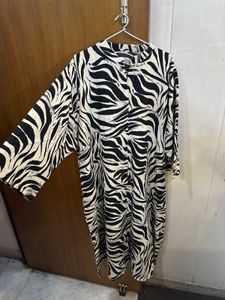 Stylish Zebra Print Midi Dress
