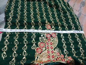green kurti with duppatta and plazo