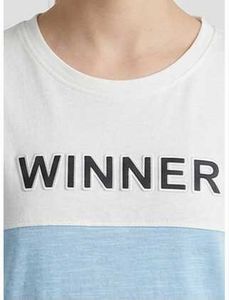 Trendy Blue &amp; White "WINNER" Graphic Tee