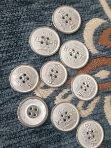 9 piece bonta est. 87  silver metal button (