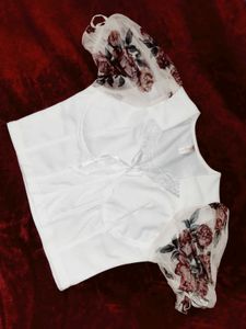 Floral Sleeve Corset Top