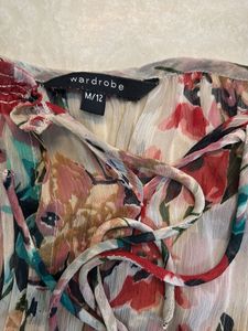Floral Print Sheer Blouse