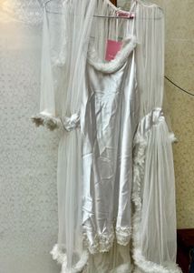 Furry NET &amp; SILK Night Gown