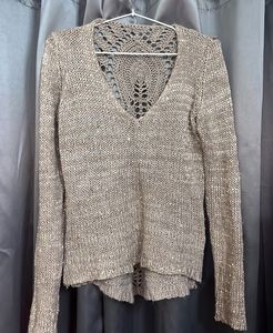 Beige Glitter Sweater