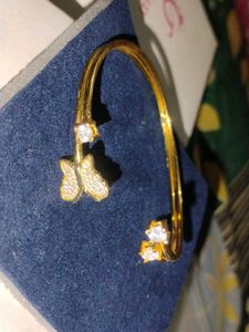 Gold Butterfly Bangle with Crystals