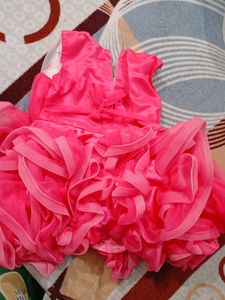 Beautiful Ruffle Frock And Matching Bellies For Ba