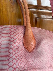 soft bag Chic Pink Embossed Handbag