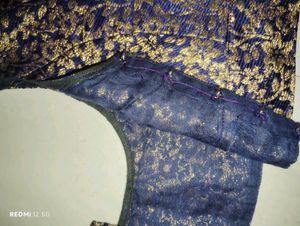 Blue &amp; Gold Floral Blouse