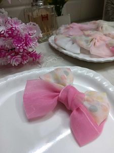 Polka Dot Hair Bow Clips - (Set of 5 piar)