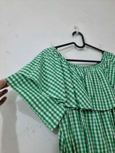 Green Gingham Maxi Dress (Imported 🇰🇷)