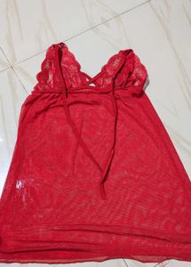 Red Lace Babydoll Lingerie