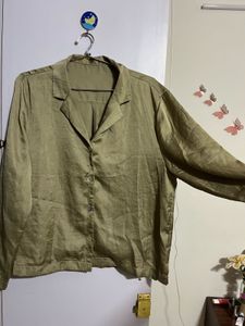 Satin Feel Collared Shirt