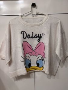 Daisy Duck Graphic Knit Top