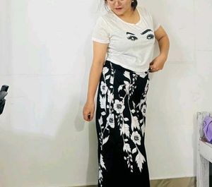 Stylish Black Floral Palazzo Pants