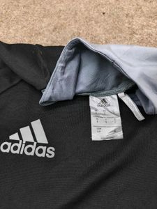 Adidas Black &amp; Grey Mock Neck Top