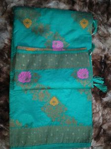 Elegant Green Floral Saree