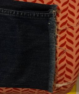 Vintage Levi Navy frayed jean