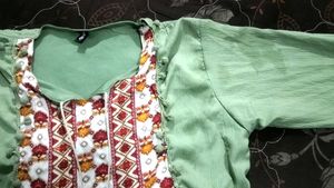 Green Ethnic top with Print
