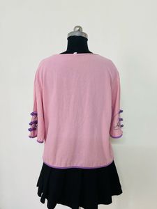 Japanese-Style Pink Top with Knot Buttons 🌸