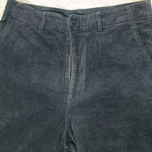 Stylish Dark Blue Corduroy Pants