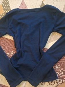 Elena Gilbert inspired Navy Blue Henley top