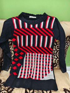 Patterned Knit Sweater