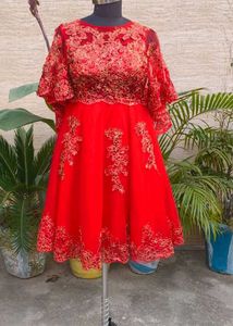 Stunning Red Embroidered Gown ❤️