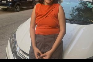 Orange Wrap Neck Sleeveless Top