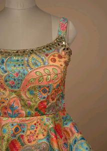 Yellow Lehenga with Peplum Top