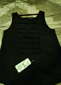Sleek Black Sleeveless Top