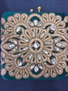 Elegant Embellished Velvet Clutch