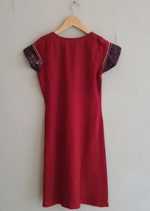 Red Kurti | Bust 32 | Length 39