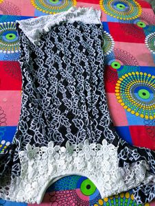 Elegant Black Lace kurti