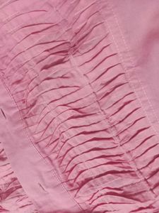 Pink Ruffled Button-Down Top