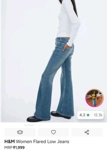 H&amp;M Women Y2k Flared Low Jeans
