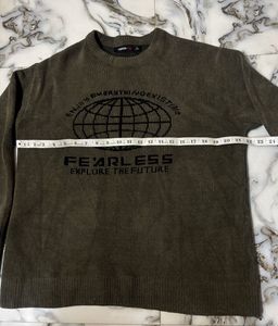 Vintage Fearless Graphic Knit Sweater